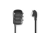 Kabel wyswietlacza - Nedis SCART Switchbox | SCART Male | 3x SCART Female | Nickel Plated - CVGB31835BK05