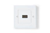 Kabel wyswietlacza - Nedis HDMI Wall Box | 4K@60Hz | HDMI™ Output | Black | 18 Gbps | Gold Plated - CVGB34950WT