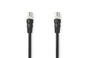 Kabel antenowy, zlacze - Nedis BNC Video Cable | Nickel Plated | 75 Ohm | 5.00 m | Round | PVC | Black - CVGL01000BK50