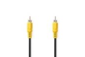 Kabel wyswietlacza - Nedis Composite Video Cable | Nickel Plated | 480p | 5.00 m | Round | PVC | Black - CVGL24100BK50