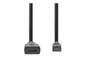 Kabel wyswietlacza - Nedis HDMI cable with Ethernet - 20 cm - CVGP34790BK02