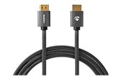 Kabel wyswietlacza - Nedis HDMI cable with Ethernet - 1 m - CVTB34000GY10
