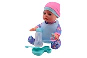 Lalki i akcesoria - Baby Rose Drink and Pee baby doll 30cm - 27712