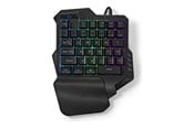 Klawiatura - Nedis - keyboard - wired single-handed gaming - black - Klawiatura gamingowa - Czarny - GKBDS110BK