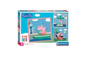 Puzzle - Clementoni Jigsaw Puzzle Super Color Square Peppa Pig 3x48pcs. Podłoga - 25293