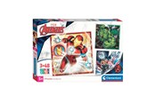 Puzzle - Clementoni Jigsaw Puzzle Super Color Square Marvel Avengers 3x48pcs. Podłoga - 25315