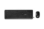 Klawiatura - Nedis - keyboard and mouse set - QWERTZ - German - black Input Device - Zestaw klawiatura i mysz - Niemcy - Czarny - KBMCW100BKDE