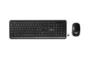 Klawiatura - Nedis - keyboard and mouse set - QWERTY - Nordic - black - Zestaw klawiatura i mysz - Nordycki - Czarny - KBMCW100BKND