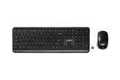 Klawiatura - Nedis - keyboard and mouse set - QWERTY - US - black - Zestaw klawiatura i mysz - Angielski (US) - Czarny - KBMCW100BKUS