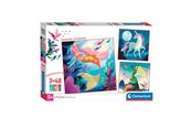 Puzzle - Clementoni Jigsaw Puzzle Super Color Square Fantasy 3x48pcs. Podłoga - 25319