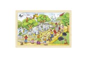 Puzzle - Goki Jigsaw puzzle 24 pcs - Visit at the Zoo Drewniany - 57808