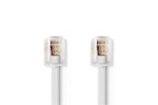 Kabel telefoniczny - Nedis Telecom Cable | RJ11 Male | RJ11 Male | 10.0 m - TCGB90200WT100