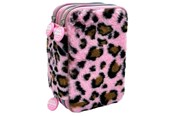 Artykuły szkolne - Tinka Triple Pencilcase - Leopard Rosa - 8-804206