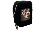 Przybory szkolne - Tinka Triple Pencil Case – Tiger – Black – Cool School - 8-804207