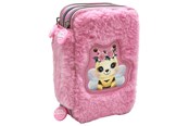 Przybory szkolne - Tinka Triple Pencil Case – Bee – Pink – Cool School - 8-804205