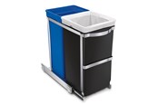 Sortowanie odpadów - Simplehuman 35L (20/15) wysuwany kosz do segregacji, wytrzymała stalowa rama - CW1016