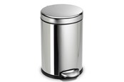 Sortowanie odpadów - Simplehuman 4,5L okrągły kosz pedałowy, polerowana stal - CW1851CB