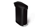 Sortowanie odpadów - Simplehuman 45L wąski kosz na pedał, czarny - CW2098