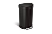 Sortowanie odpadów - Simplehuman 45L półokrągły kosz na pedał, czarny - CW2099