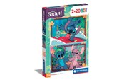 Puzzle - Clementoni Jigsaw Puzzle Super Color Disney Stitch 2x20pcs. Podłoga - 24809