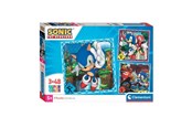 Puzzle - Clementoni Jigsaw Puzzle Super Color Square Sonic 3x48pcs. Podłoga - 25320
