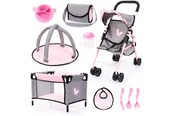 Lalka, mis i akcesoria - Bayer Design Buggy Set with Butterflies - 21533AB