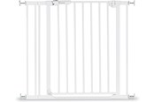 Akcesoria dla niemowlat - Hauck Clear Step Autoclose 2 security gate 75 - 80 cm white + 9 cm extension piece - 59749