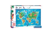 Puzzle - Clementoni Jigsaw Puzzle Super Color Dinosaur Map 180pcs. Podłoga - 29790