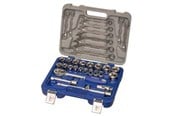 Narzędzia ręczne - VAERK Socket wrench set 1/2" 33 parts 8-19mm ring spanners 8-32mm 1/2" sockets 1/2" ratchet wrench 1/2" extension 125+250mm 1/2" cardan joint 1/2" slide - 129-33W-4