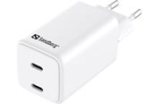 Telefon - Adapter i Ładowarka - Sandberg 2-Port USB-C AC Charger - 441-56