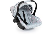 Lalka, mis i akcesoria - Bayer Design Deluxe Car Seat with Canopy for Dolls - Grey w/ Stars - 67907AA