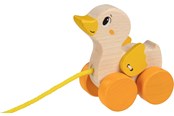 Zabawki dla niemowląt - Goki Pull-along Animal Duck - 54884