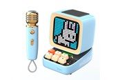 Głośniki przenośne i na imprezy - Divoom Ditoo-Mic Mini Karaoke Machine Pixel Art Bluetooth Speaker - Blue - 6958444603889