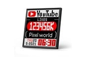 Gadzety - Divoom Pixoo64 64x64 Pixel Art LED Display Social Media Counter - 6958444603780