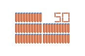 Zabawki militarne - NERF N1 Uzupełnienie strzałek 50 - F8639EU40