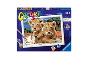 Kreatywne gry - Ravensburger CreArt Painting by Numbers - Little Lion Cubs - 236169
