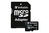Karta pamieci - Verbatim Premium microSD/SD - 90MB/s - 64GB - 44084