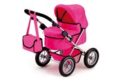Lalka, mis i akcesoria - Bayer Design Doll's Pram Trendy - Pink - 13029AA