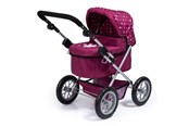 Lalka, miś i akcesoria - Bayer Design Doll's Pram Trendy - Rose - 13067AA