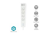 Inteligentny dom - Nedis SmartLife Socket Wi-Fim Hybrid (CEE 7/7) / USB-A / USB-C 16 A 3680 W 2 m White - WIFIP313FWT