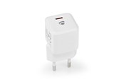 Telefon - Adapter i Ladowarka - Nedis Mini Wall Charger - WCMPD20W100WT