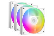 Wentylator obudowy - ID-Cooling AS-120-ARGB-W TRIO - Wentylator obudowy - 120mm - Biały z oświetleniem RGB - 27 dBA - AS-120-ARGB-W TRIO