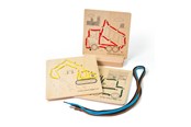 Puzzle - Bigjigs Wooden Puzzle by Numbers - Construction 8 pieces. Drewniany - 34049