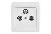 Akcesoria sieciowe - Nedis wall plate box - SWBX100WT