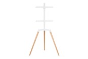 Uchwyty ścienne, uchwyty AV i meble AV - Nedis TVSM7060WT stand - tripod - for LCD TV - white beech - Max 35 kg - recommended for 65" - TVSM7060WT