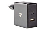 Telefon - Adapter i Ladowarka - Nedis power adapter - USB 24 pin USB-C - 45 Watt - WCPD45W100BK