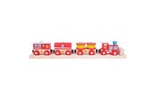 Zabawki drewniane - Bigjigs Wooden Fire Train - BJT474