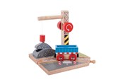 Zabawki drewniane - Bigjigs Wooden Rails - Gravel Crane - BJT253