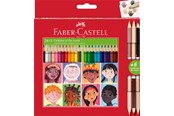Przybory do pisania i rysowania - Faber-Castell Colour pencil triang. 24+3 w. skintones - 511515