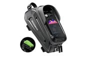 Akcesoria rowerowe - Rockbros B68 Bike Pannier for Frame - Armored - with Phone Pocket and Cover - 1.7L - Black - Rockbros-B68
